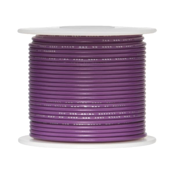 12 AWG Gauge SXL Automotive Stranded Hook Up Wire, 100 ft Length, Violet, 0.161" Diameter, 60 Volts